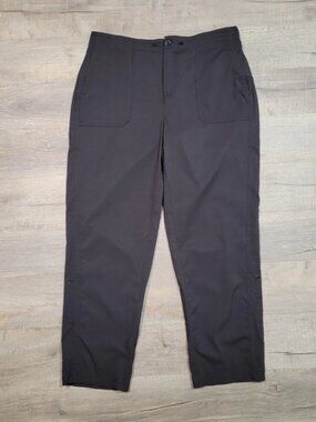 Rip Skirt Straight Leg Roll Up Beach Pants Size XL Black Pockets Travel Coastal